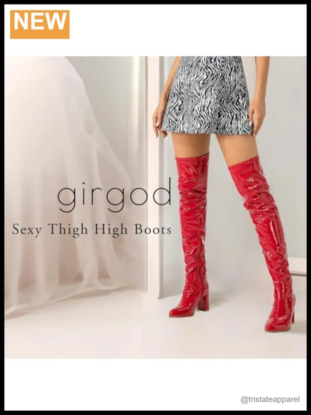 Women's Pointed Toe Thigh High Chunky Block Heel Over The Knee Boots